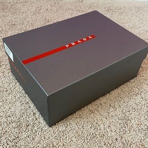 Authentic Prada Shoe Box + Duster Bag